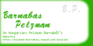 barnabas pelzman business card